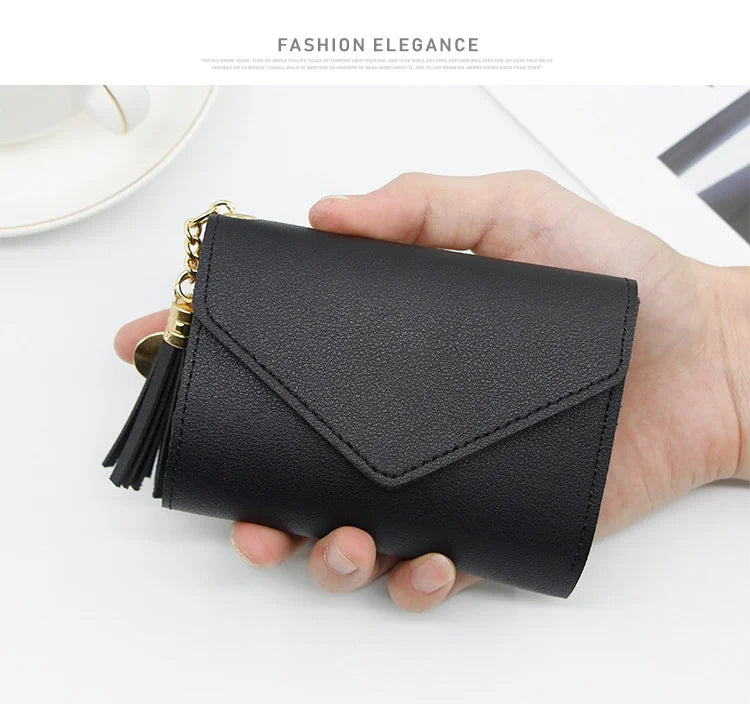 Purse Female Mini Wallet Cute Purse Pink Letter Pattern Slim Wallet RFID Blocking Credit Card Holder Coin Pocket ID Window