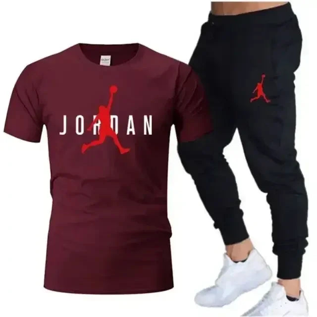 2026 New Summer Popular Men's Set, Men's Sports Set, Printed Leisure Fashion Short Sleeve Set, Men's Jogging Set