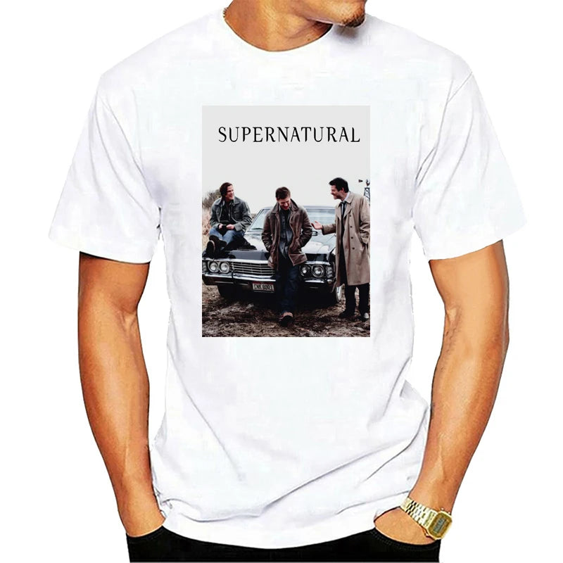 Supernatural Winchester jensen Ackles Mens Ladies T-shirt Summer Fashion Funny High-Quality Printing Cotton Tee Shirts