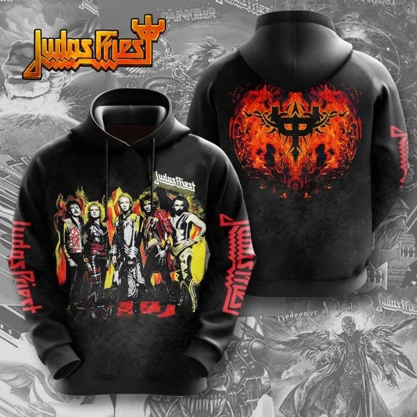 Hot Rock Judas Priest Band 3d Print Hoodie Men Women Fashion Hip Hop Hoodie Sweatshirt Women Sweats Men Clothes Unisex Tracksuit