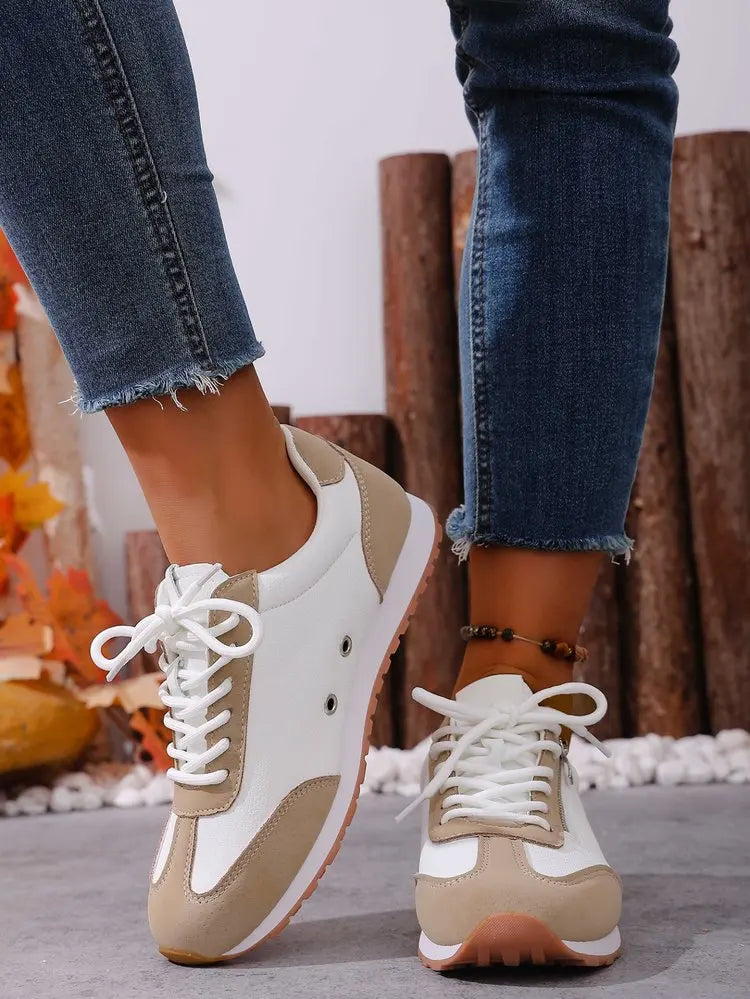 Roman Trendy Spring/Autumn Running Shoes Student Campus Flat Vulcanized Shoes Fashion Sneakers Casual Comfortable Round Head