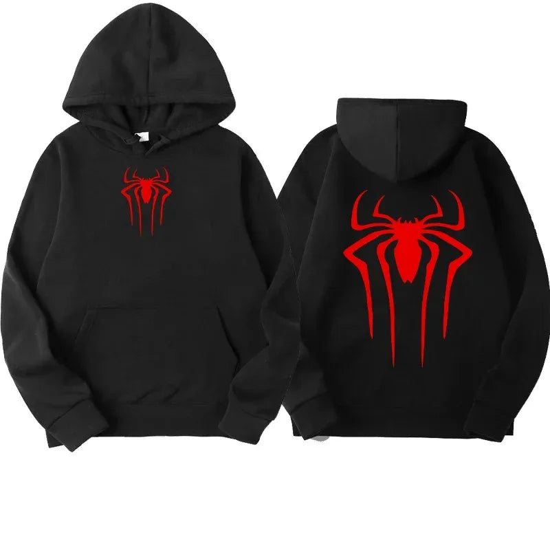 Men's sweatshirt fashion spider print hoodie adult casual sports top autumnandwinter outdoorHarajuku hooded menandwomen clothing BAZAARHUBO