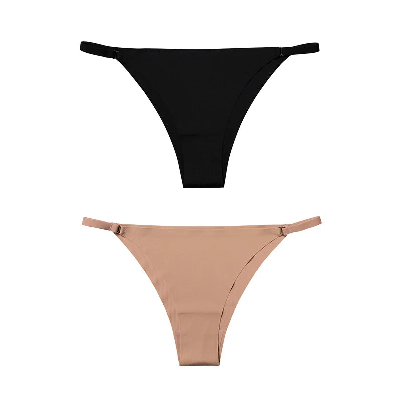 1Pc/2Pcs/4Pcs/7Pcs/Set Hot Sale Women's Panty Thin Belt Sexy Cotton Crotch Briefs Comfortable Breathable Seamless Panties