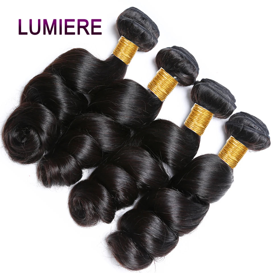 8-40 Inchs Loose Wave Bundles Brazilian Human Hair Weave Bundles 1/3/4 Bundles Deal Top Quality Human Hair Extensions Wholeasle