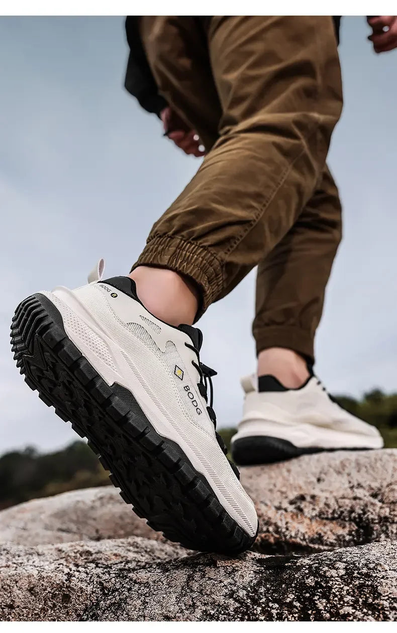 Men's Outdoor Off-Road Running Shoes, Lightweight Breathable Casual Shoes, Anti-slip Wear-resistant Hiking & Trekking Sneakers
