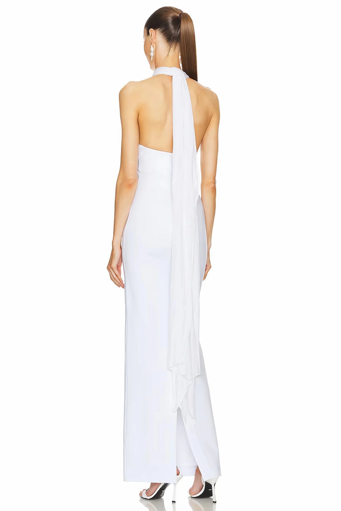 Long Dresses Women Elegant Shinny Deep V Midi Dress Female Sleeveless Backless Long Vestidos Lady Party Club Evening Robes