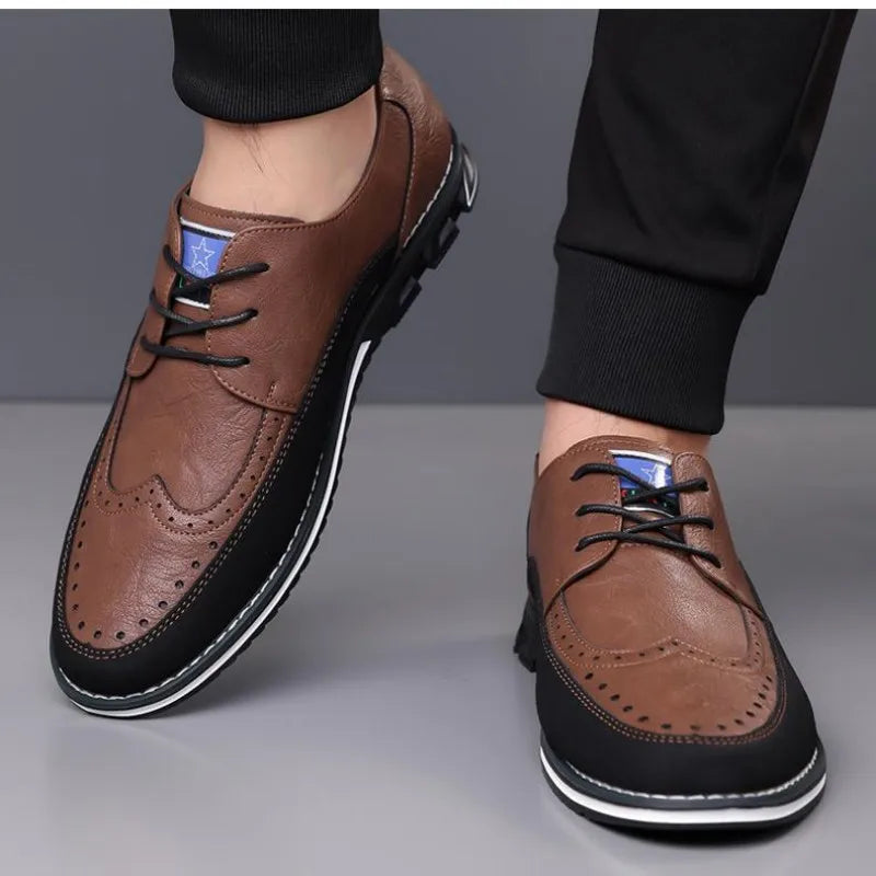 Large Size Men's Lace - Up Casual Shoes Cushioned Sole Ankle Support Fashionable Choice work office shoes big size 50 51 52 53