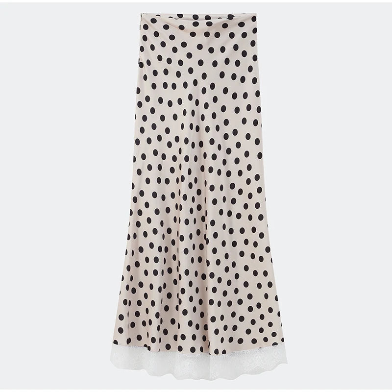 Polka Dot Polka Dot Skirt 2 Piece Set Women Elegant Scarf  Long Sleeve Shirts Suit Spring Lady Fashion Commucate Outwear 2026