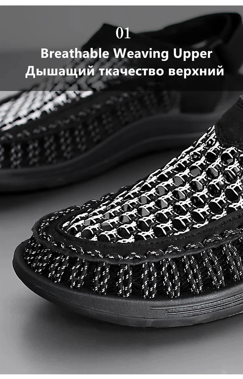 Summer Hand-woven Men's Sandals Fashion Men Casual Shoes Brand Designer Sneakers High Quality Outdoor Beach Sandals Men Shoes