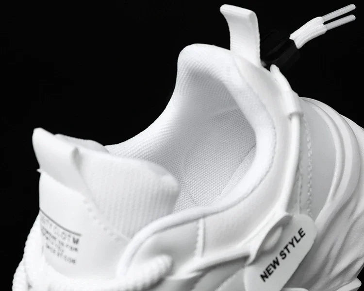 Men Sneakers Mesh Men Shoes PU Leather Platform Casual Sneakers Increased Vulcanized Shoes Light Running Shoes Tenis Masculino