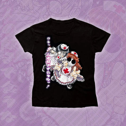 Y2K 2000s Gothic Clothing Tops Streetwear Vintage T Shirt New Harajuku Hip Hop Round Neck T shirt Womens Short Sleeved Emo Girls