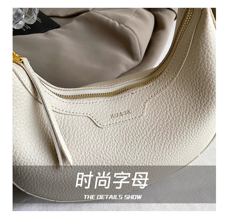 Women Underarm Bag Fashion Hobos Half Moon Saddle Shoulder Bags Luxury Pu Leather Crossbody Bag Phone Purses 2024 Commuting Bags