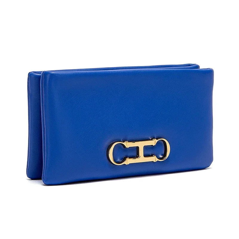 Retro and Versatile Solid-color Fashion New Women's Rectangular Clutch Minimalist Classic Letter-style Cardholder