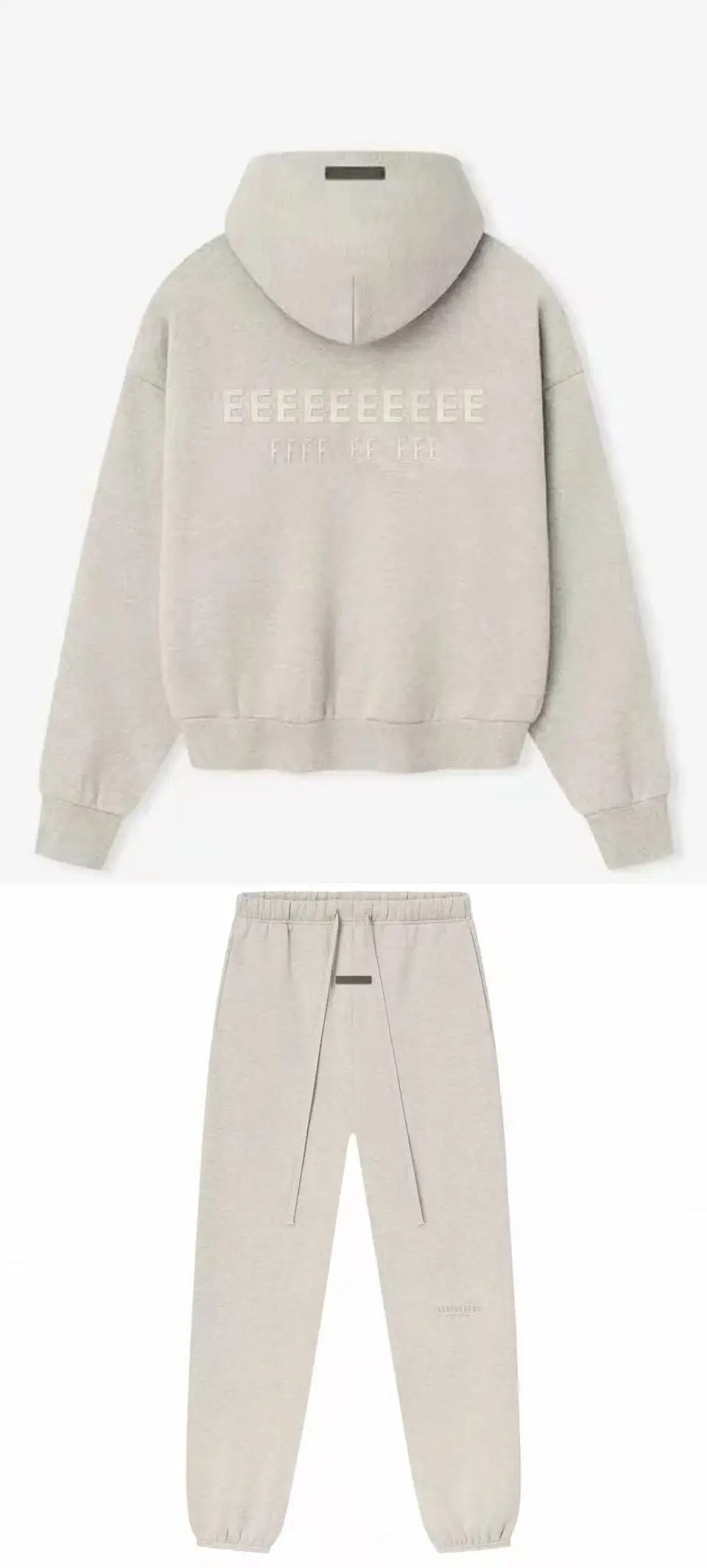 Season 9 Men's Oversized Hoodies Two-pieces Sets Brand Design Metallic Texture Silicone Letter Hoodie Couple Sports Tracksuits