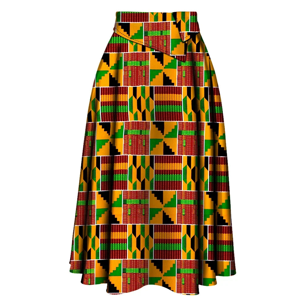 African Skirt for Women New Trendy Ankara High Waist  Ankara Print Long Skirt for Ladies Party Clothing Wy10278