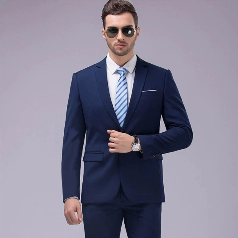 Elegant Suits For Men Wedding 3 Pieces 2 Set  Fashion Classic Full Jackets Vest Pants Blazers Outfit 2024 Formal Costume