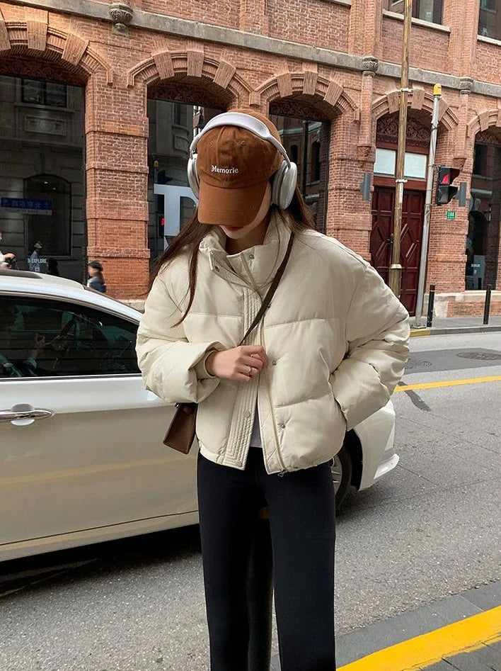 Down Coats for Women Loose Casual Parkas Woman Solid Color Winter Clothes 2025 Jackets Thick 2025 Trend Demi-season High Quality