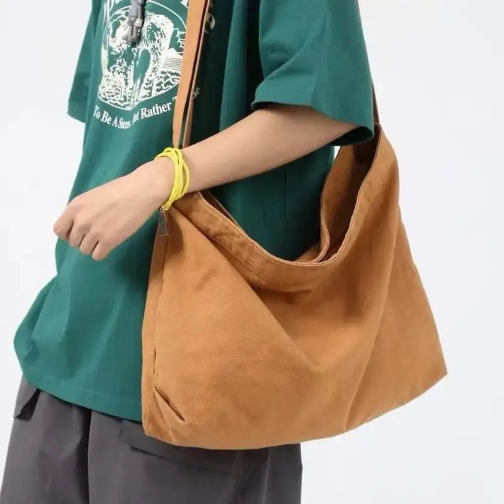Retro Canvas Shoulder Bag Large Capacity Multi-purpose Messenger Bag Travel Tote Bag Woman Men