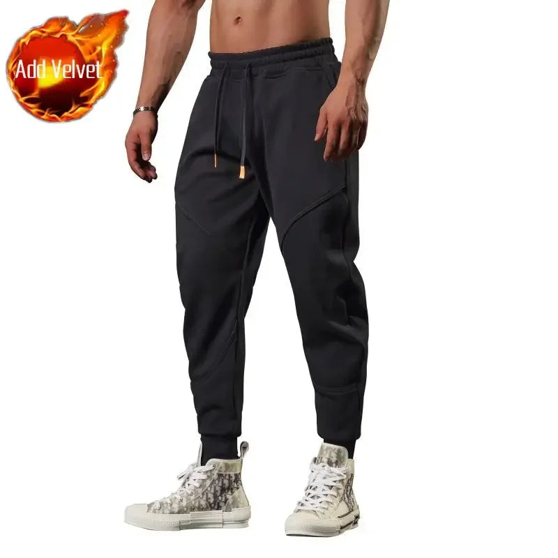 Plain Cropped Trousers Sweatpants for Men Autumn and Winter Cotton Loose Slacks Xxl New Items in Korean Y2k Gym Man Sports Pants
