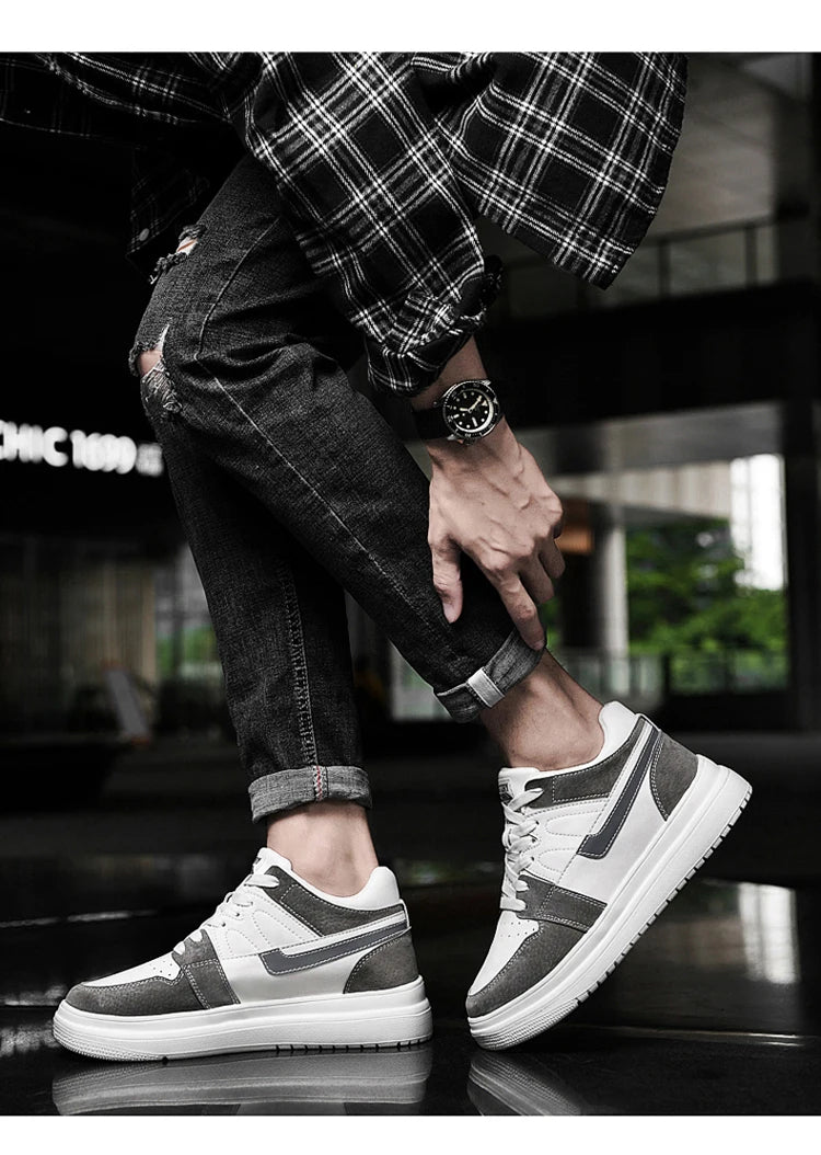 Genuine Leather Height Increasing Elevator Shoes Men Woman Height Increase Shoes 6cm 8cm 10cm Man Sneakers Sport Casual Shoes