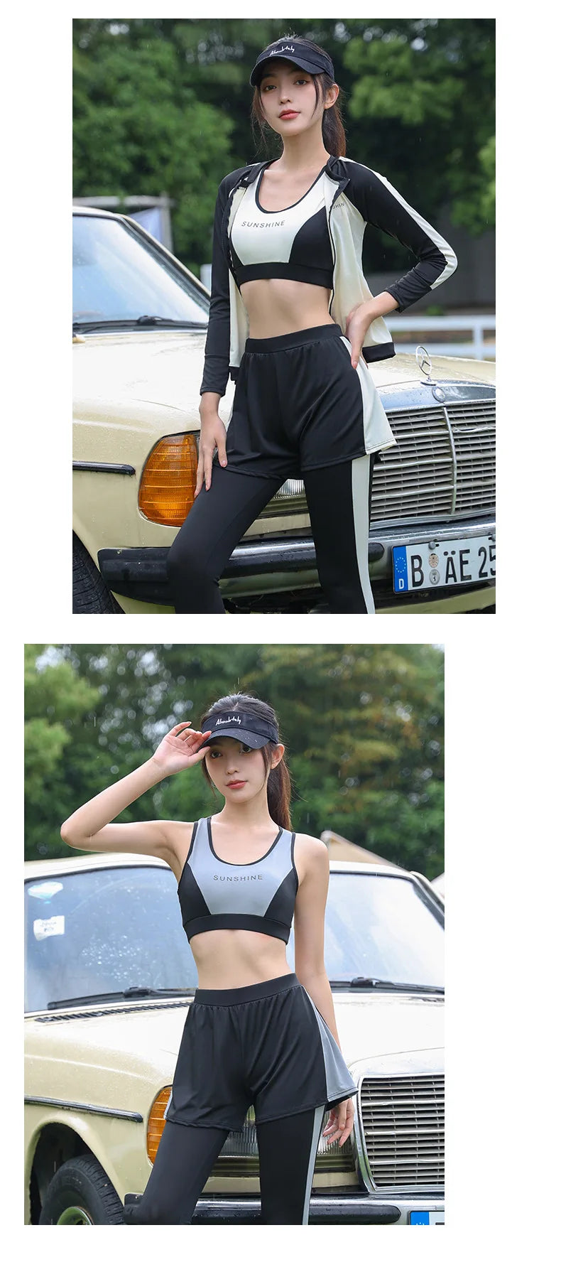 Swimsuit Women Summer Split Conservative Snorkeling Sunscreen Long Sleeve Pants Five Piece Set Jellyfish Sports Surfing Swimsuit