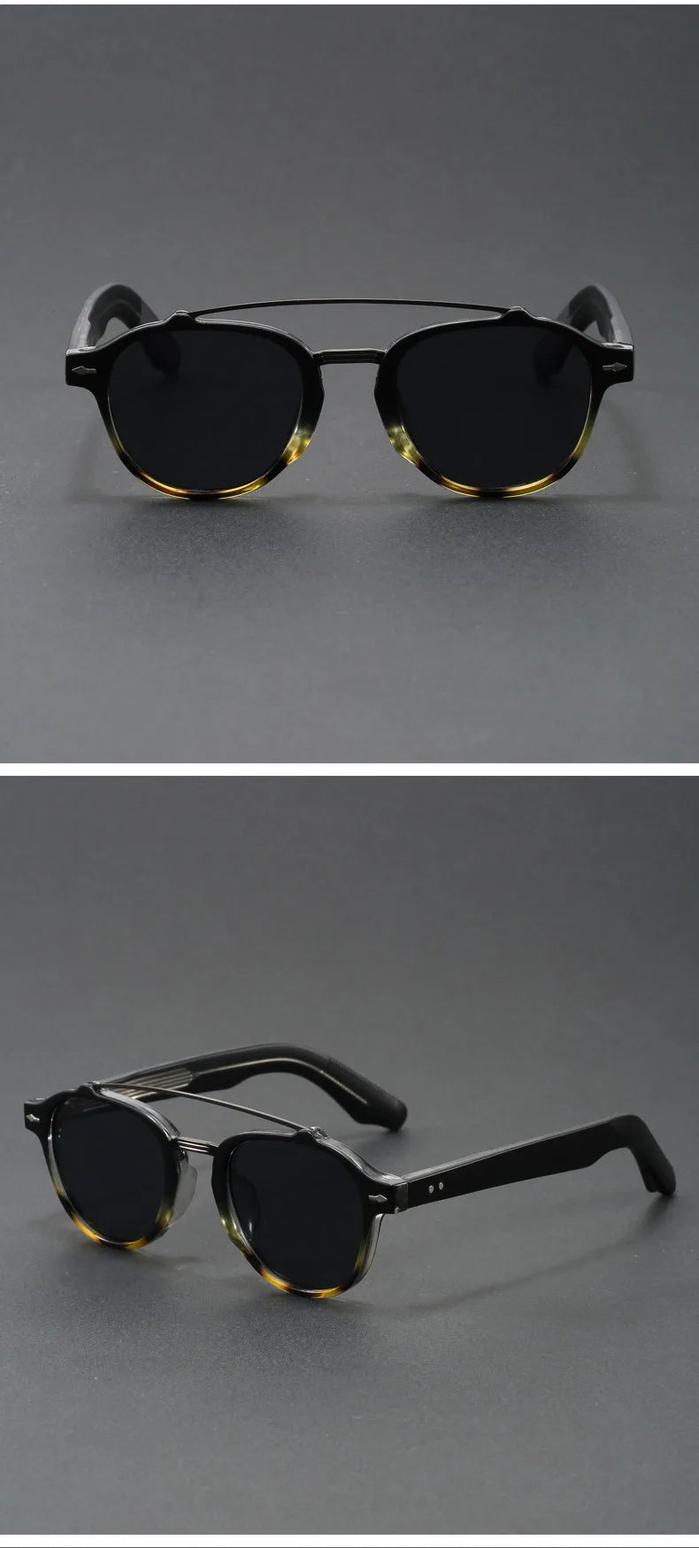 High-end Quality Sunglasses Men Women Korean Style Retro Sun Glasses for Women Thick TR90 Frame Luxury Brand Design Fake Glasses BAZAARHUBO