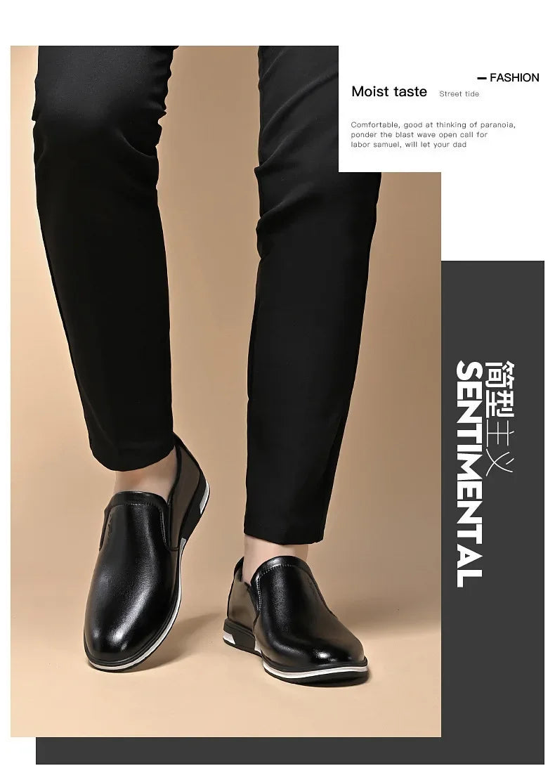 Leather Shoes Men Loafers Shoes 2026 Spring Summer Men Breathable Outdoor Casual Footwear Business Formal Single Shoes Sneakers