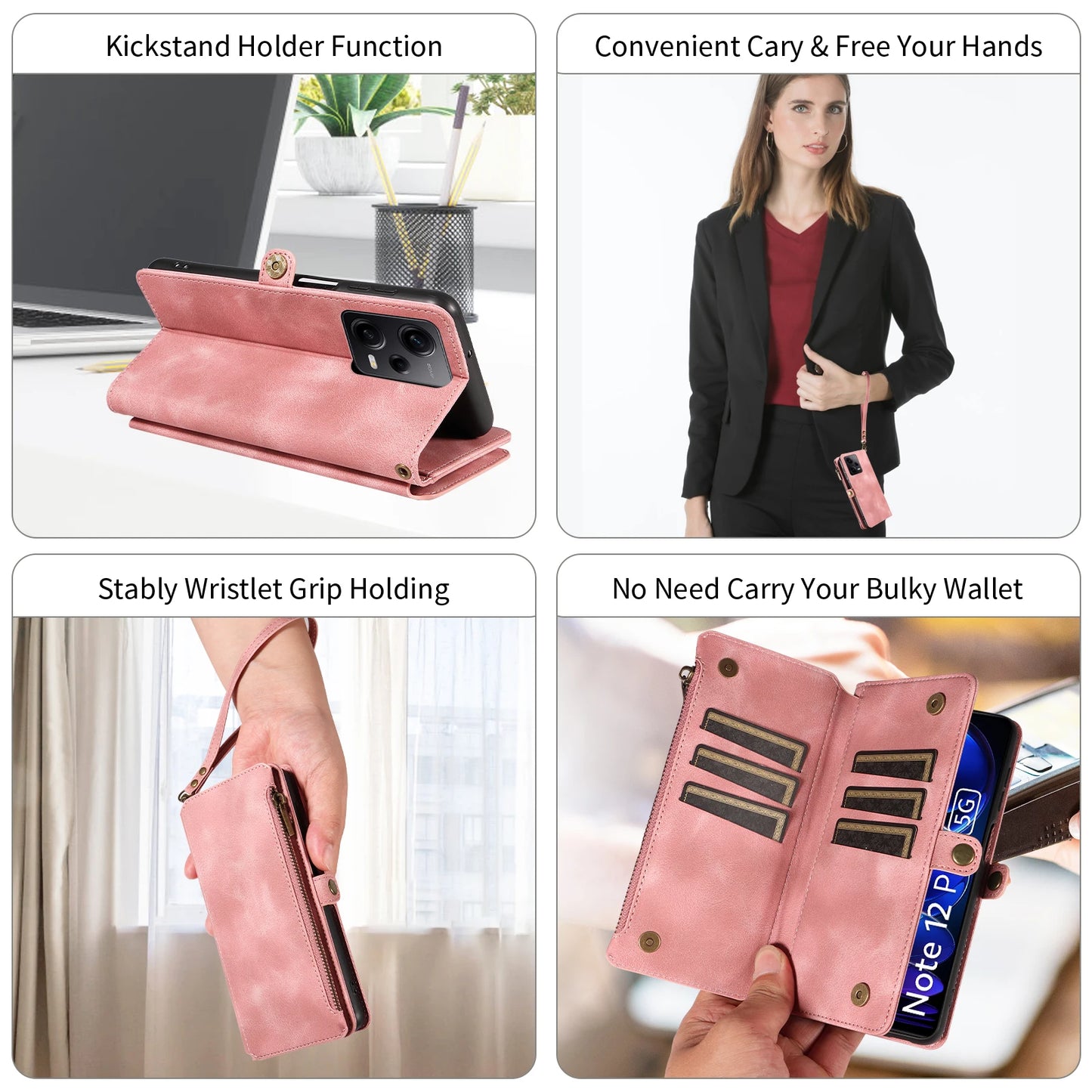 For Xiaomi Redmi Note 15 14 13 15C Poco X7 Pro F5 12 13C 14C 13T 15T Plus 5g Cases 4g Leather Wallet Card Holder Flip Phone Bags