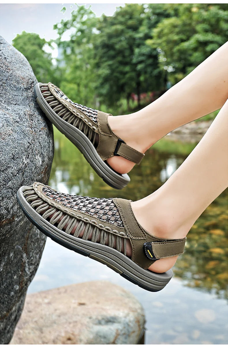 Summer Hand-woven Men's Sandals Fashion Men Casual Shoes Brand Designer Sneakers High Quality Outdoor Beach Sandals Men Shoes