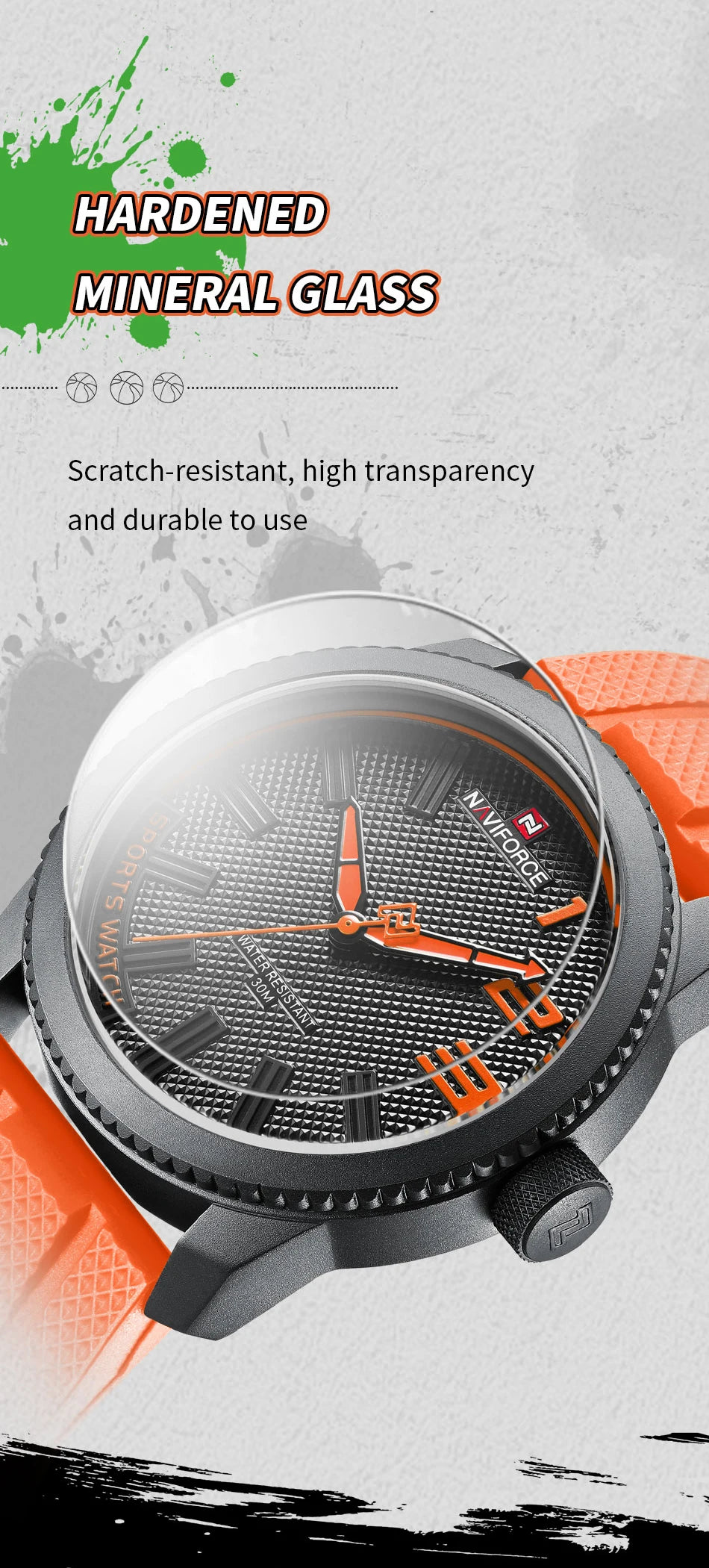 NAVIFORCE Top Luxury Brand Quartz Watch Men Silicone Strap Military Watches 30ATM Waterproof Wristwatch Relogio Masculino 2022