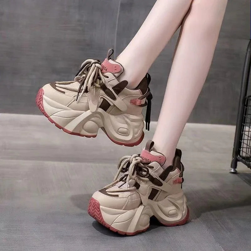 High Quality Spring Autumn Women Platform Sneakers Chunky Shoes Sport Vulcanized Shoes Female Casual Shoes 2026 New