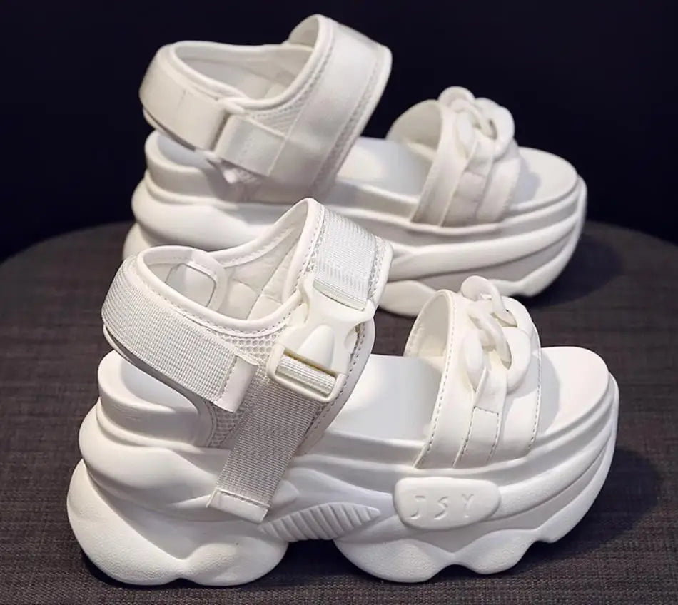 High Heels Sandals Women Shoes New Summer Wedges Height Increasing 11cm Ladies Sandal Platform Chunky Shoes Sandalias Mujer