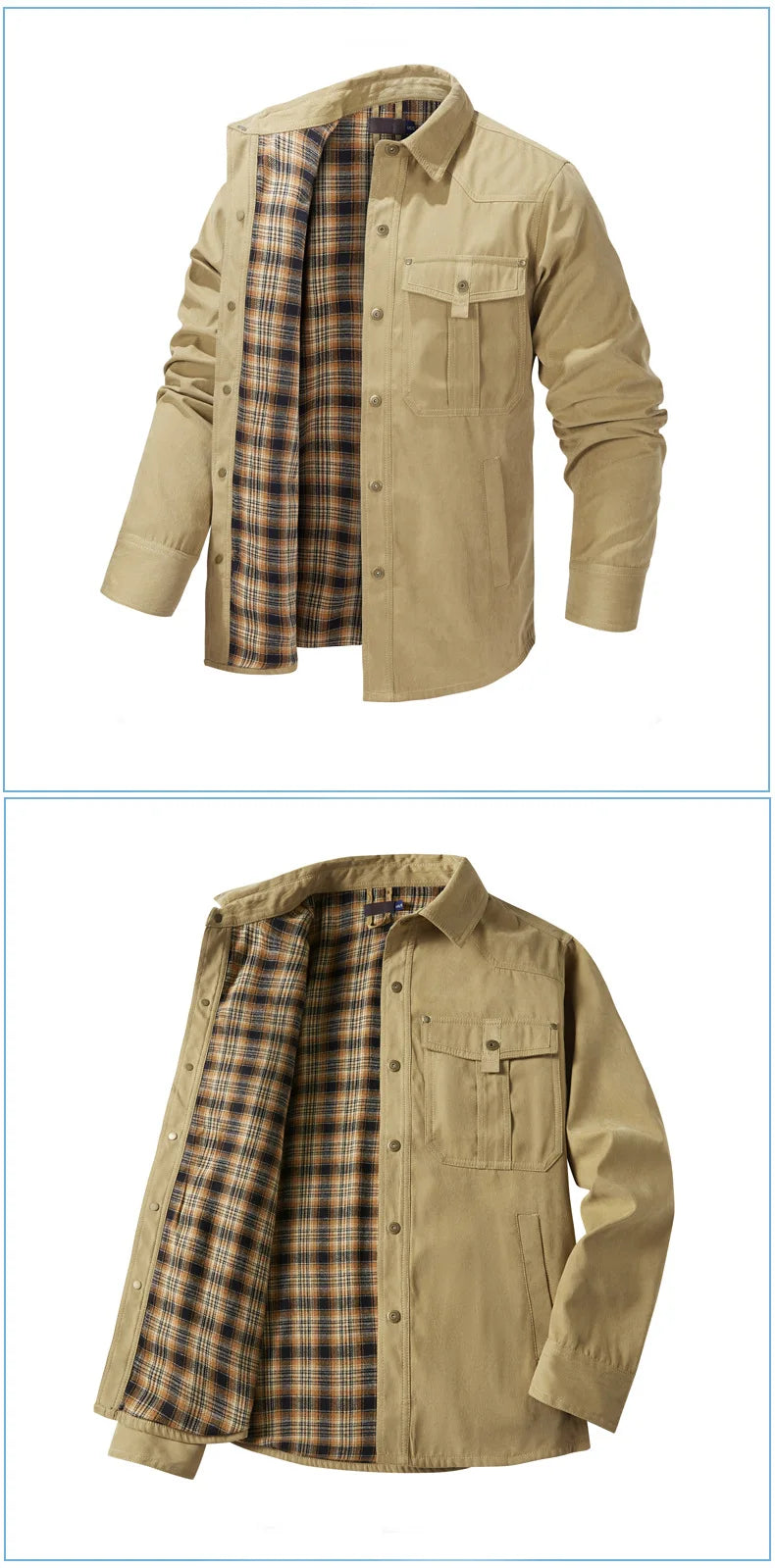 New Men's Retro Jacket Plaid Jacket Men's Western Style Lapel Jacket Men's Luxury Jacket Men's Winter Windproof Warm Jacket