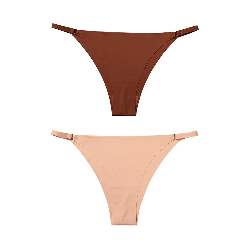 1Pc/2Pcs/4Pcs/7Pcs/Set Hot Sale Women's Panty Thin Belt Sexy Cotton Crotch Briefs Comfortable Breathable Seamless Panties