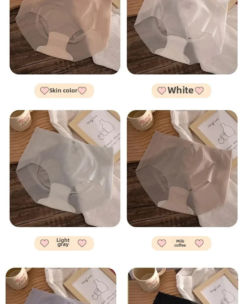 Ladies Summer Thin Quick Dry Ice Silk Triangle Panties Seamless Japanese Style Masking Butt Shaping Sexy 3D Peach Bottom Underwe