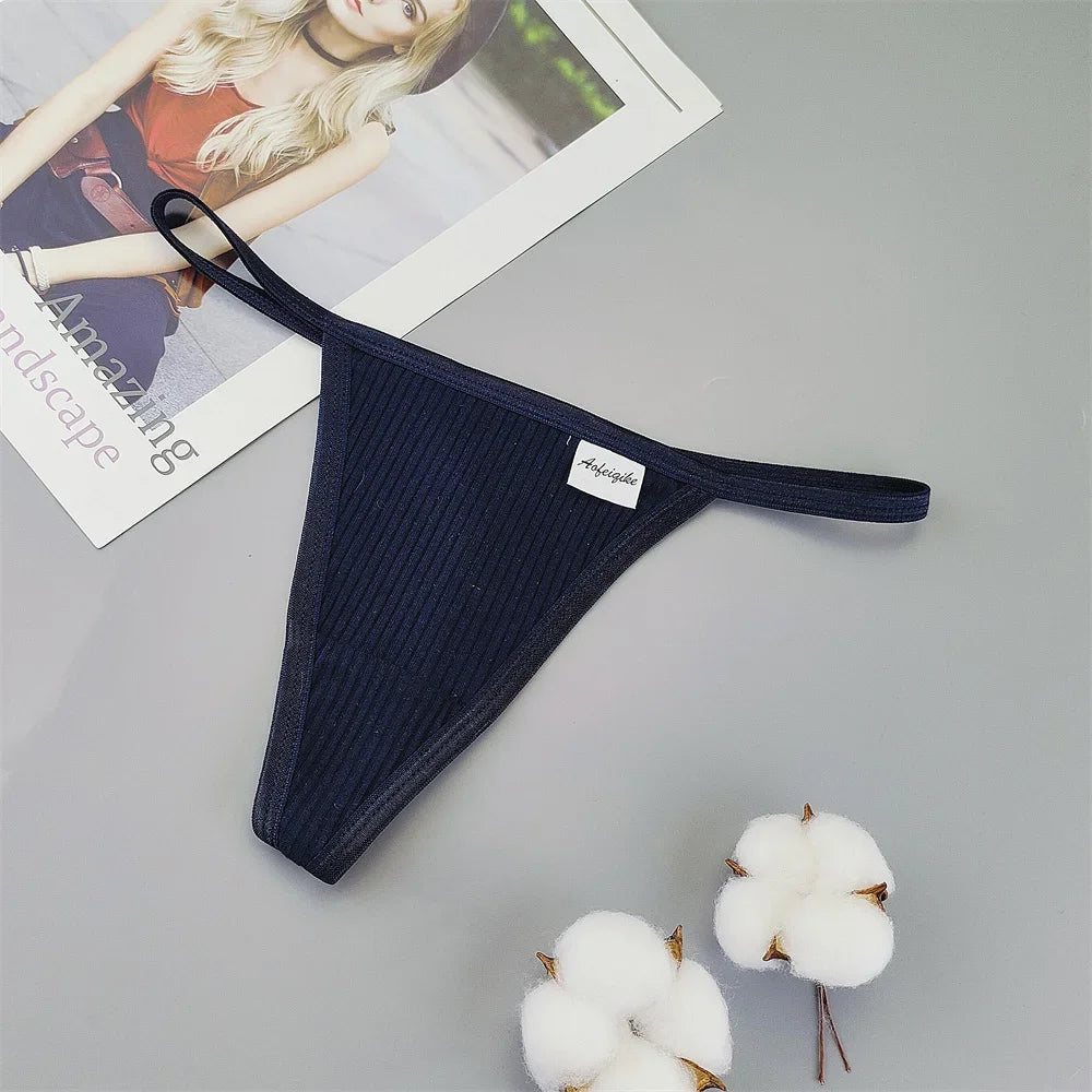 S-XL Plus Size Cotton Thong Underwear Women Seamless G-string Ladies Sexy Low Rise T-back Panty Breathable Lingerie