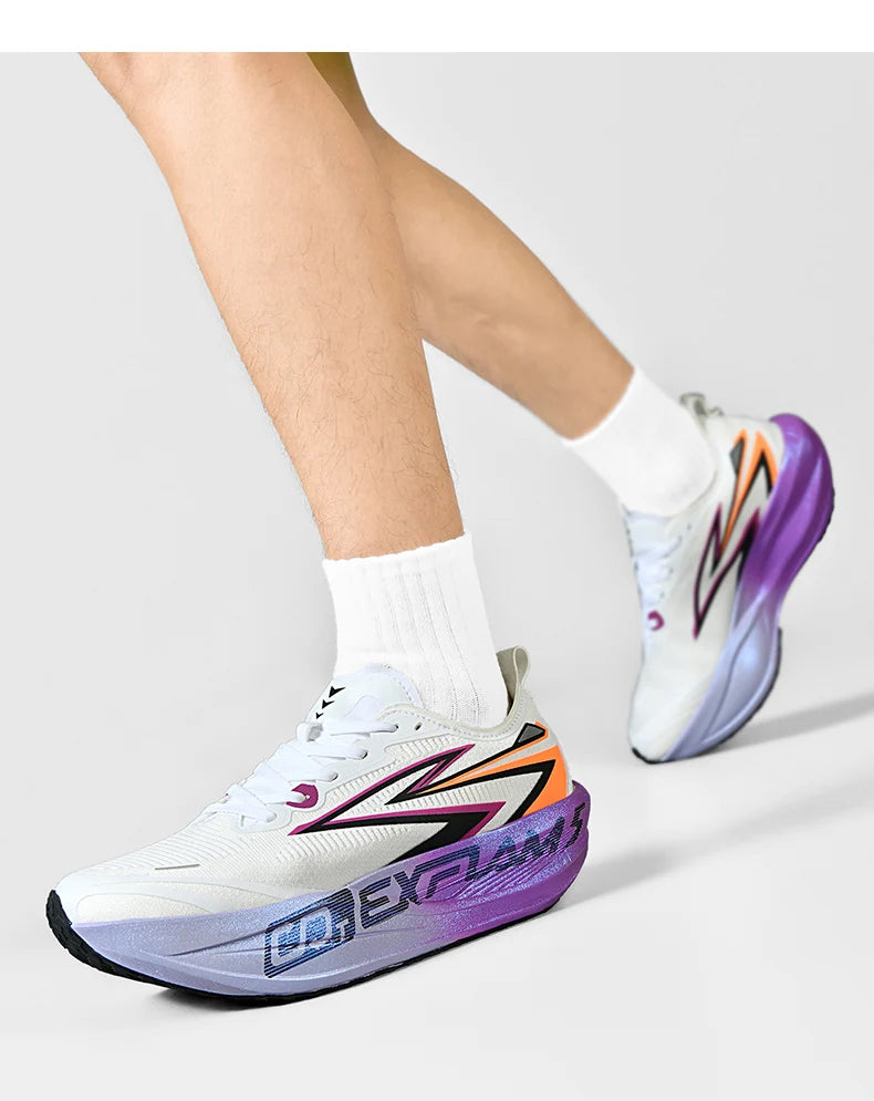 Men Running Shoes Carbon Plate Speciality Marathon Sports Breathable Lightweight Women's Comfortable Nonskid Leisure Sneakers