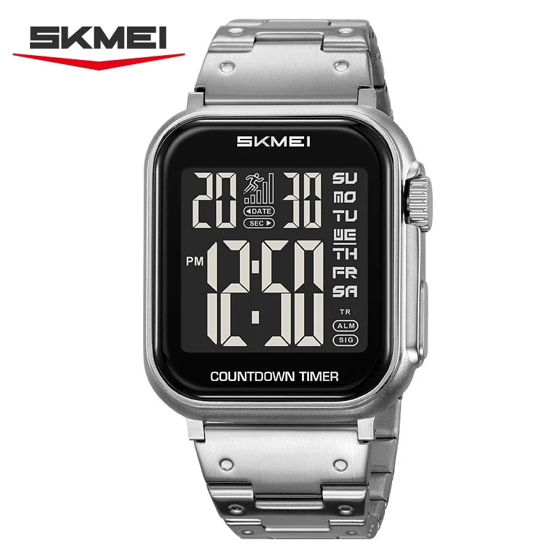 SKMEI 2447 Brand Fashion Men's Electronic Watch Calendar Alarm Clock Luminous Countdown Digital Watches for Man reloj hombre
