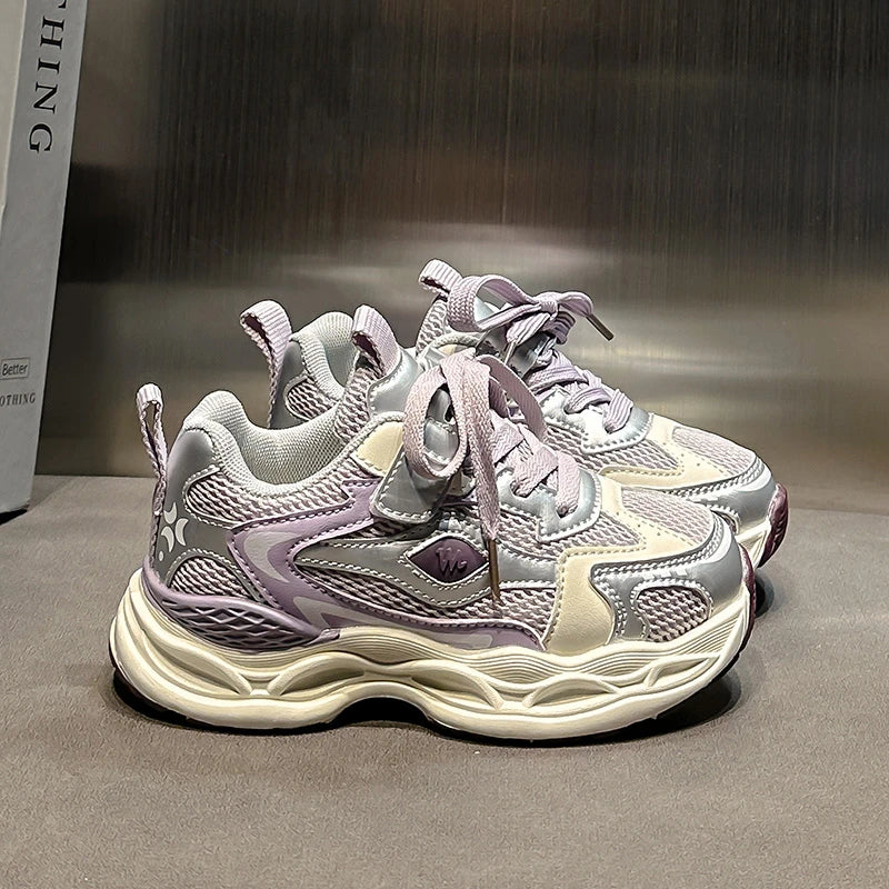 Kids Casual Shoes for Girls Boys 2025 New Non-slip Breathable Mesh Toddler Running Sneakers Fashion Versatile School Sport Shoes