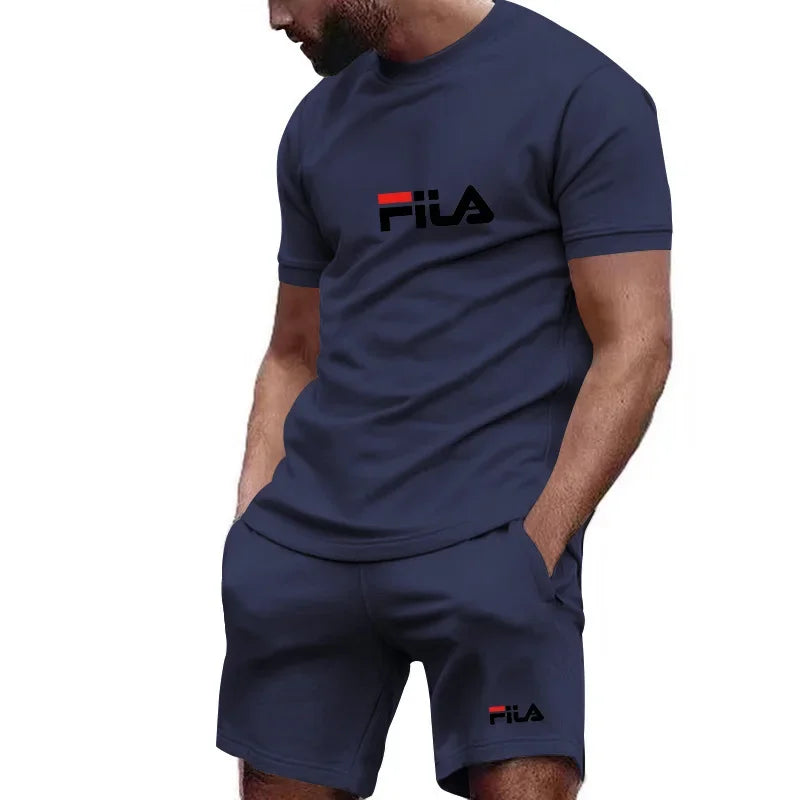 2026 Outdoor Jogging Set: Breathable Short Sleeve Quick Drying T-Shirt, and Men's Sports Shorts