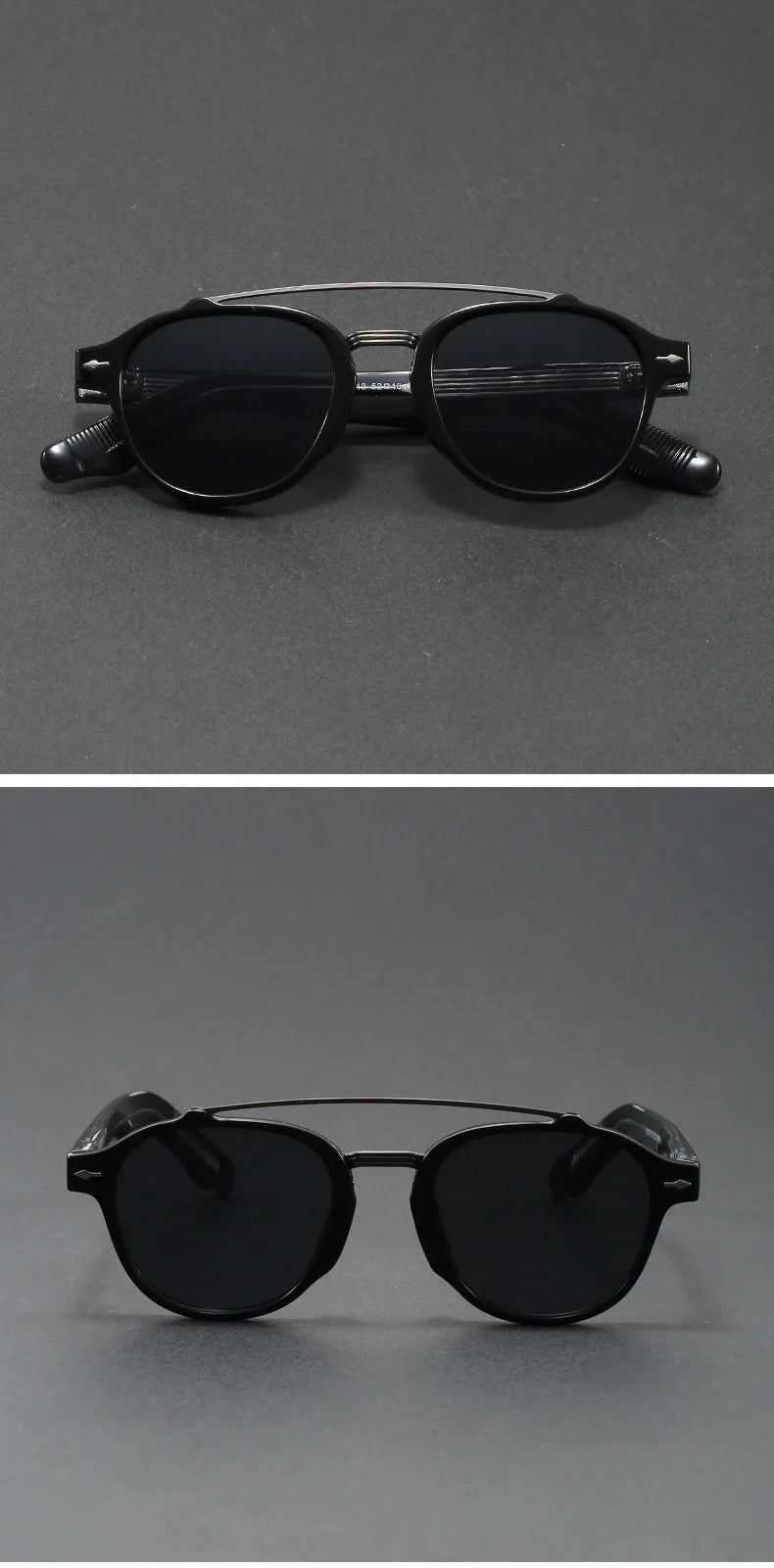 High-end Quality Sunglasses Men Women Korean Style Retro Sun Glasses for Women Thick TR90 Frame Luxury Brand Design Fake Glasses BAZAARHUBO