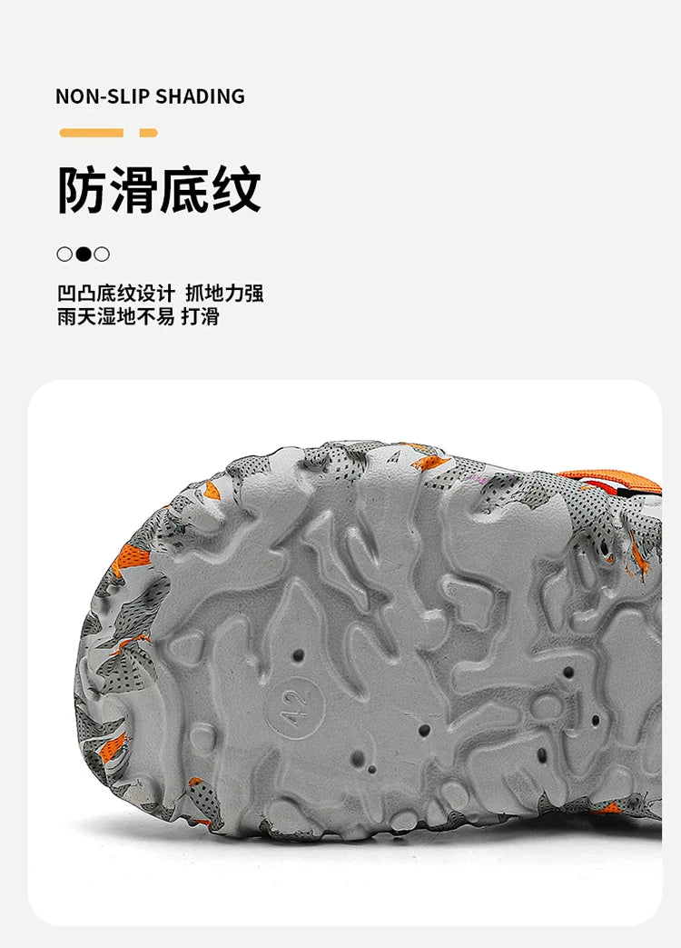 Plus Size 47 Summer Men Slippers Light EVA Men's Casual Shoes Hole Shoes Clogs Home Garden Outdoor Male Beach Flat Sandals