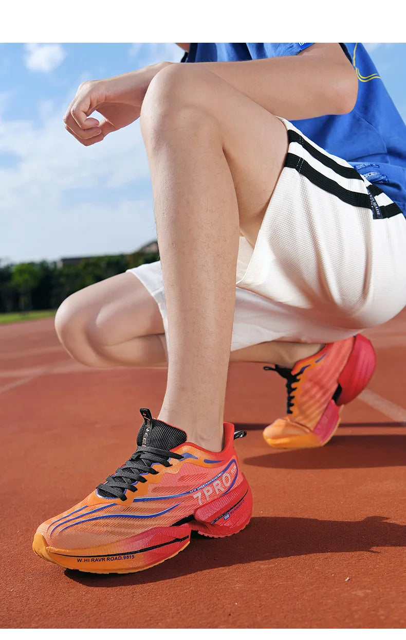 New Men's Running Shoes Non-slip Cushioning Racing Carbon Plate Sneakers Light Tennis Cross Training Shoes Trail Running Shoes