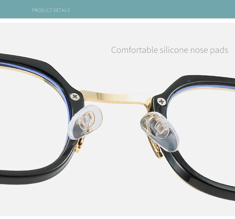 Blue Light Computer Glasses Men TR90 Metal Round Frame Myopia Glasses Women Vintage Optical Nearsighted Eyeglasses 0 To -600 BAZAARHUBO