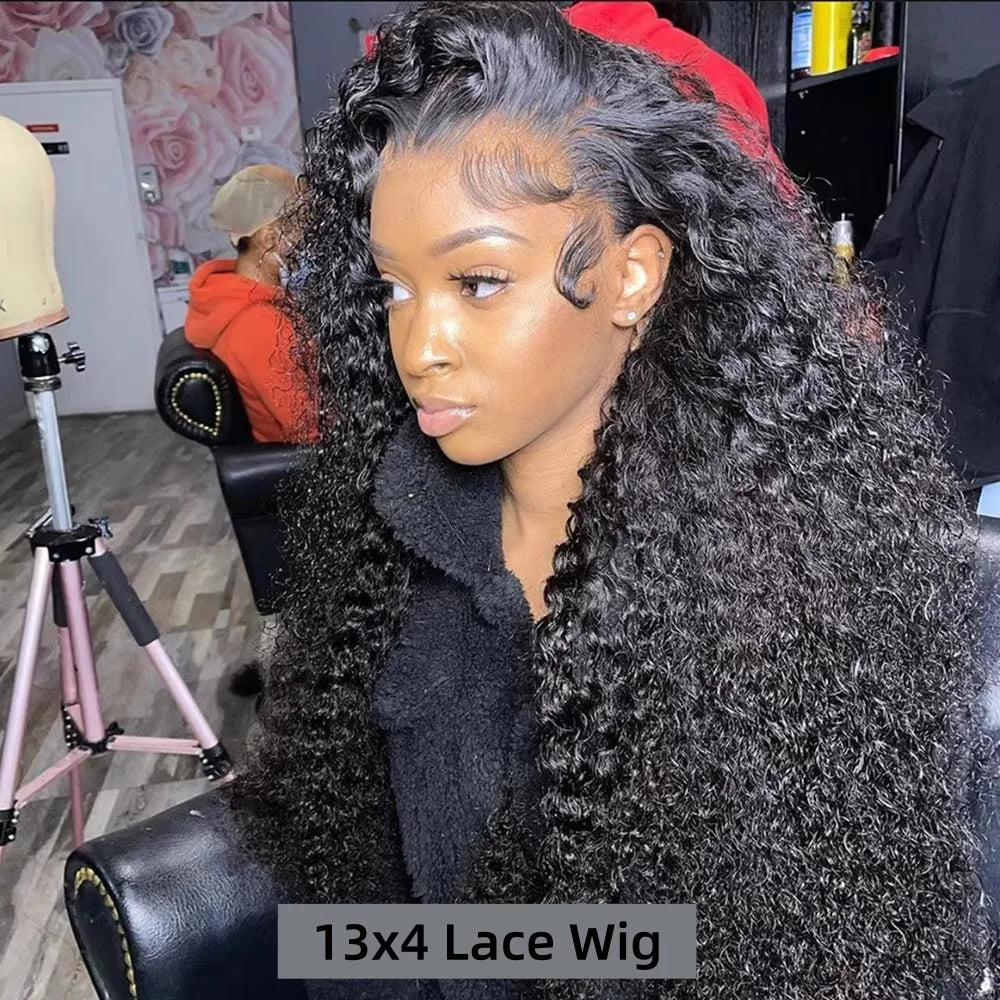 360 HD Full Lace Front Wigs Curly Wig Human Hair Pre Plucked Deep Wave Invisible Strap Wig 13x4 13x6 HD Lace Frontal Wig