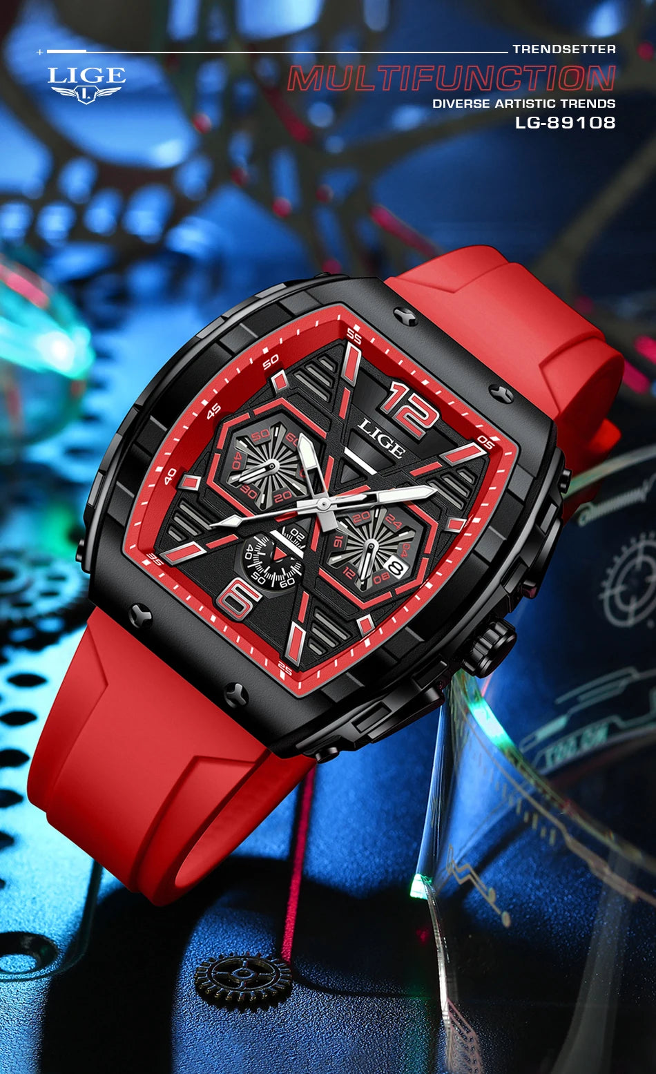 LIGE Top Brand Classic Men's Watches Roman Scale Dial Luxury Wrist Watch for Man Original Quartz Waterproof Luminous Male reloj