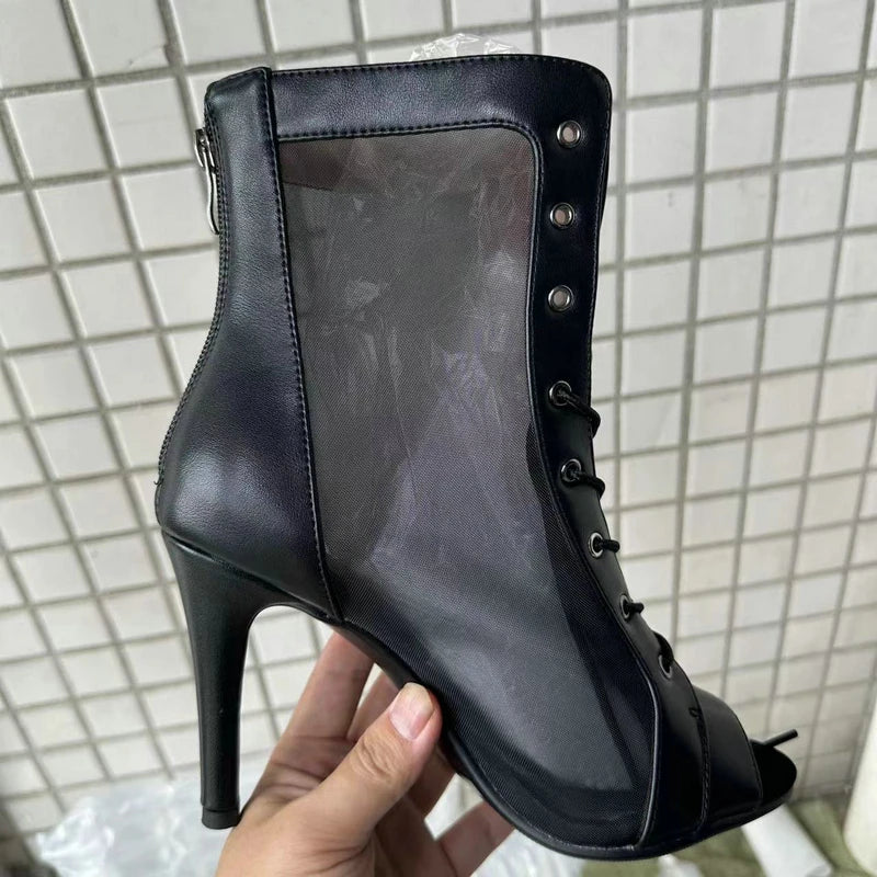 Women's Jazz Dance High Heels Shoes Black Sandals Sexy Party Stilettos Boots for Ballroom Jazz Dancing Heels Shoes Women Size 46