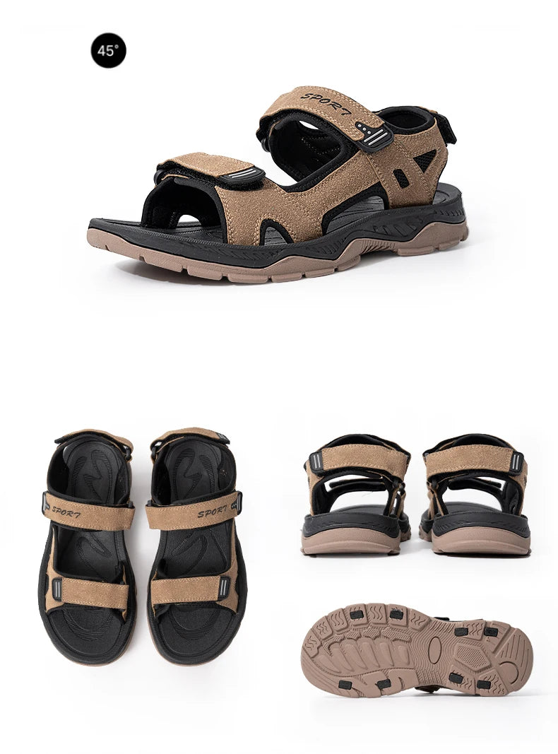 Men's Summer Beach Sandals Holiday Breathable Water Shoes Male Retro Comfortable Quick Drying Casual Sandals
