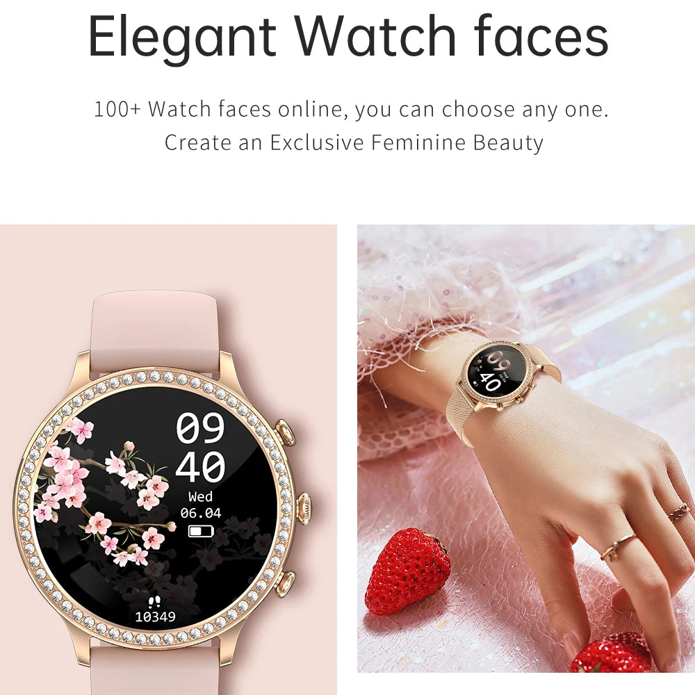 SmartWatch Women Bluetooth Call Smart Watches HD Large Screen Watches Multi-sport Mode Heart Rate Monitoring Strong Battery Life