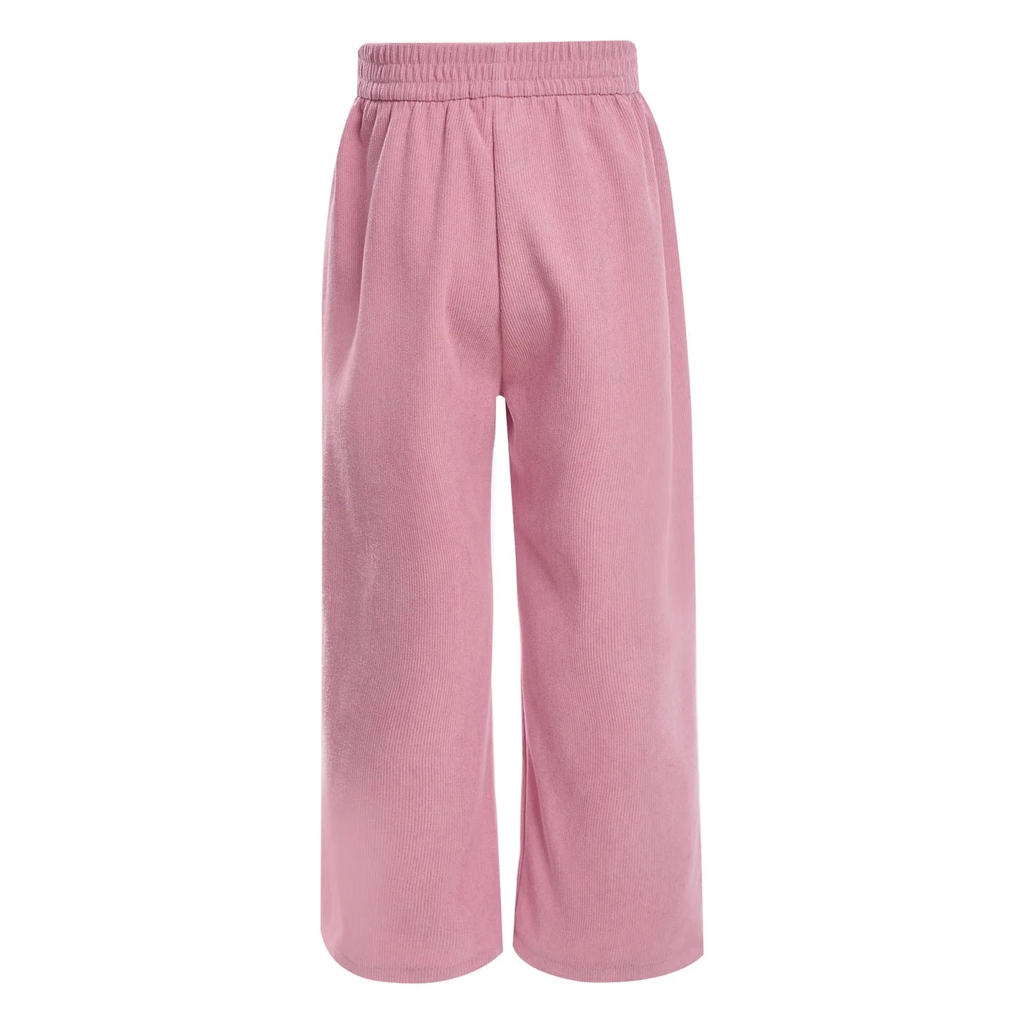 Kids Girls High Waist Corduroy Trousers Retro Straight Causal Full Length Wide Leg Pants with Pockets Fashion Baggy Sweatpants